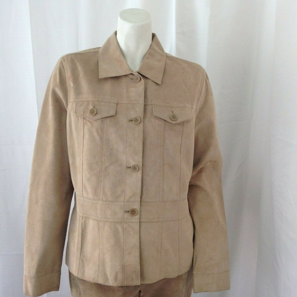 Apostrophe Jackets & Blazers - Apostrophie Womens Light Brown Suede Jacket 12